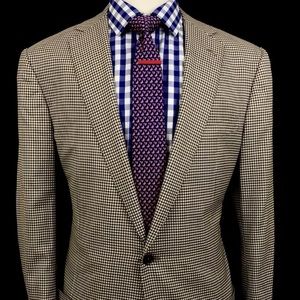ERMENEGILDO ZEGNA MENS BROWN GINGHAM FIT-MILA